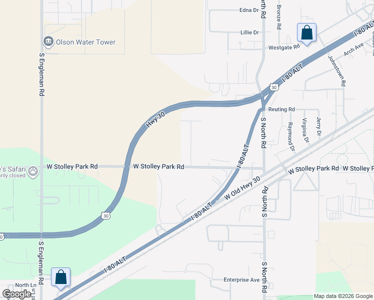map of restaurants, bars, coffee shops, grocery stores, and more near 1904 Freedom Drive in Grand Island