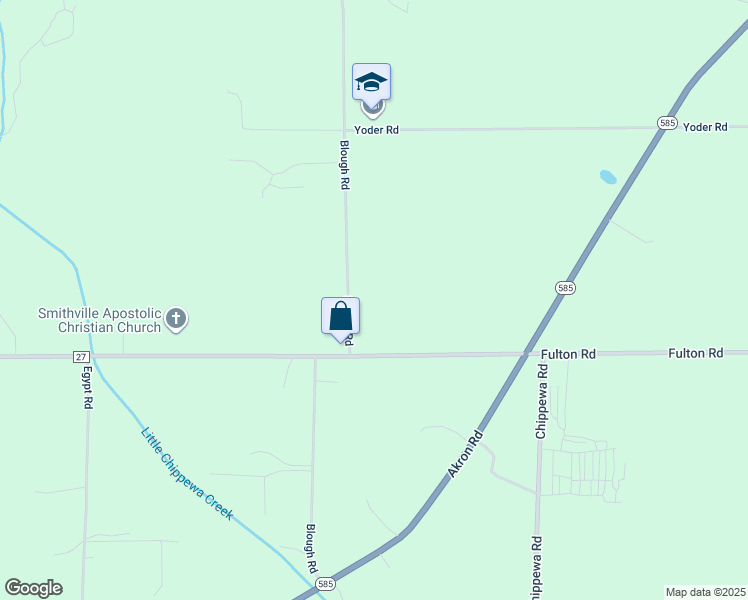 map of restaurants, bars, coffee shops, grocery stores, and more near 8428 Blough Road in Sterling