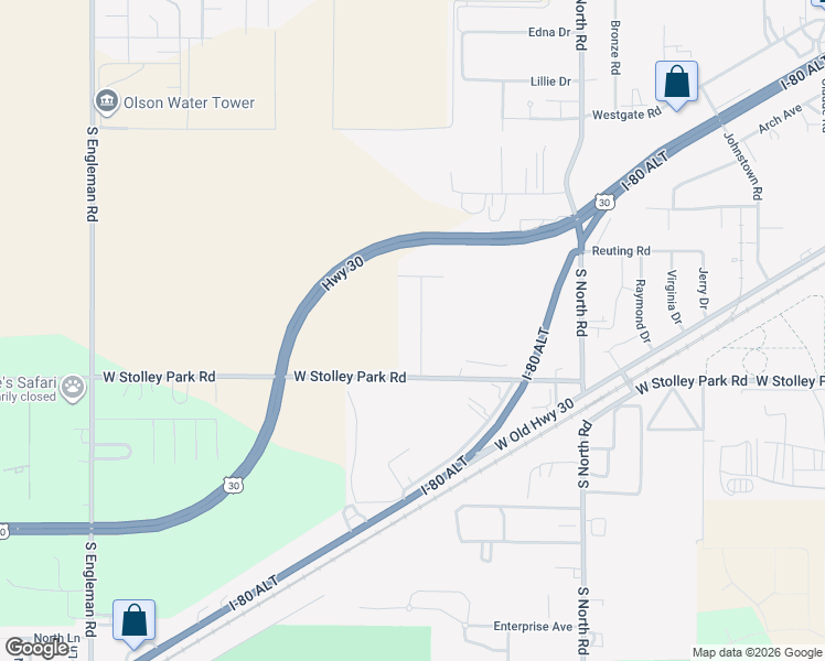 map of restaurants, bars, coffee shops, grocery stores, and more near 1904 Freedom Drive in Grand Island