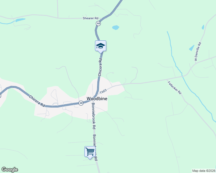 map of restaurants, bars, coffee shops, grocery stores, and more near 108 Saint Joe Road in Butler