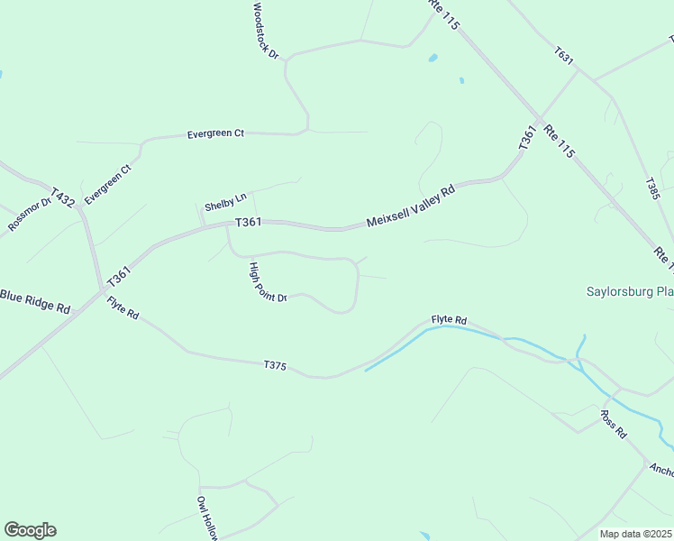 map of restaurants, bars, coffee shops, grocery stores, and more near 33 High Point Drive in Saylorsburg