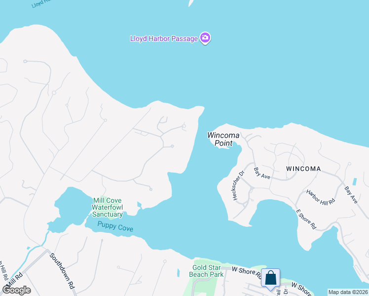 map of restaurants, bars, coffee shops, grocery stores, and more near 5 Bouton Point Road in Lloyd Harbor
