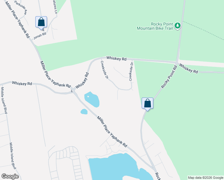 map of restaurants, bars, coffee shops, grocery stores, and more near 39 Creekside Drive in Middle Island