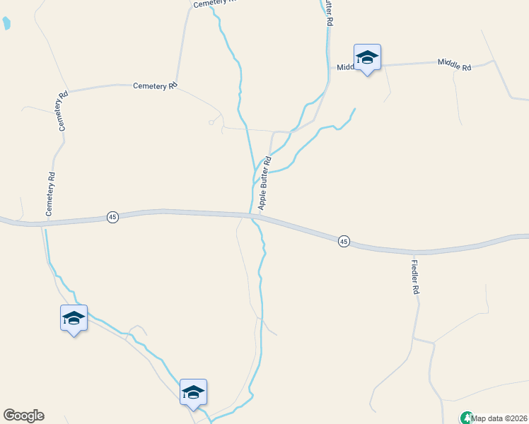 map of restaurants, bars, coffee shops, grocery stores, and more near Penns Valley Road in Woodward
