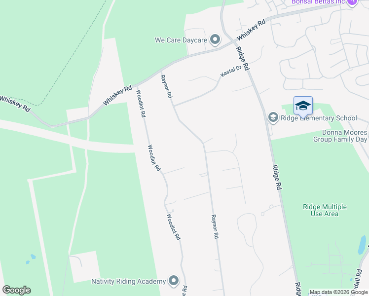 map of restaurants, bars, coffee shops, grocery stores, and more near 116 Raynor Road in Ridge