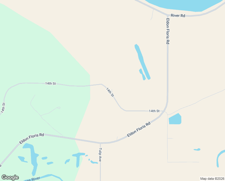 map of restaurants, bars, coffee shops, grocery stores, and more near 14th Street in Eldon