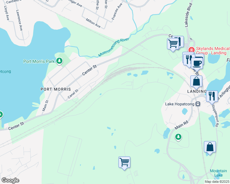 map of restaurants, bars, coffee shops, grocery stores, and more near 229 Kings Highway in Roxbury Township