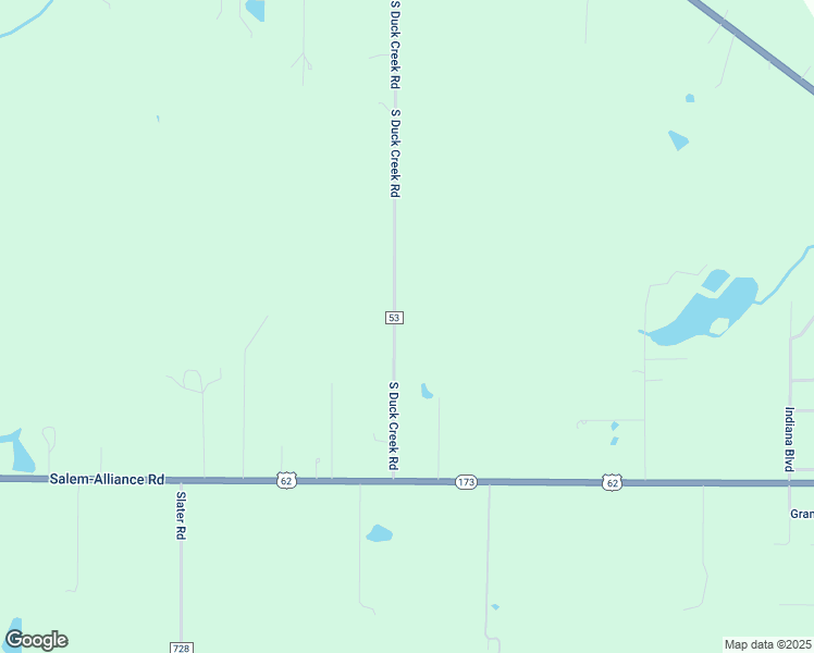 map of restaurants, bars, coffee shops, grocery stores, and more near 14627 South Duck Creek Road in Salem