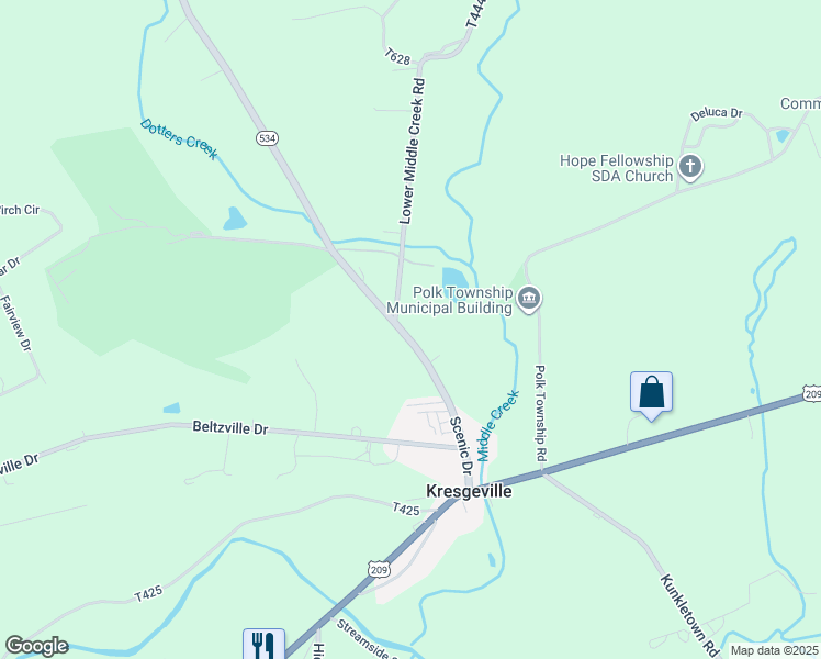 map of restaurants, bars, coffee shops, grocery stores, and more near Highway 534 in Monroe
