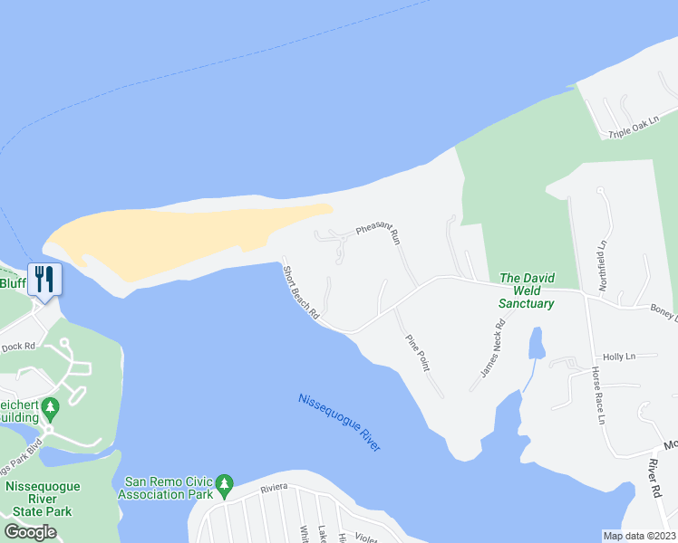 map of restaurants, bars, coffee shops, grocery stores, and more near 3 Artesian Way in Saint James