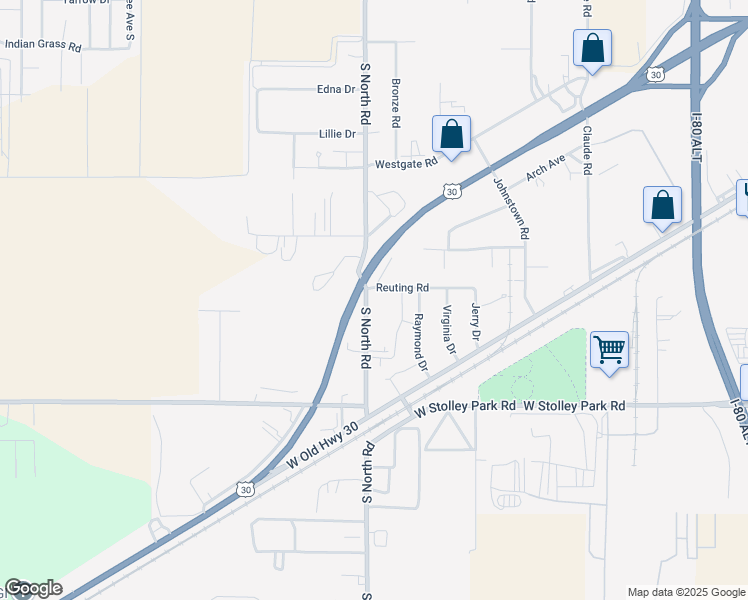 map of restaurants, bars, coffee shops, grocery stores, and more near 3981 Reuting Road in Grand Island