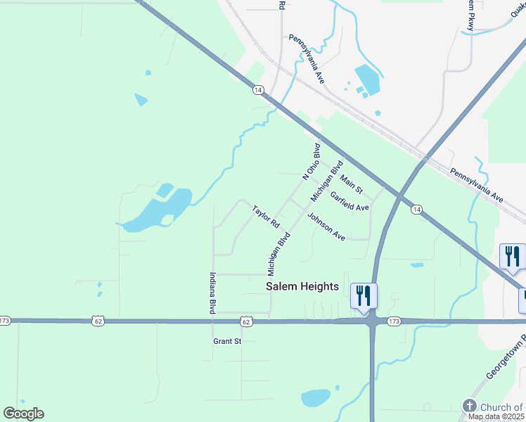 map of restaurants, bars, coffee shops, grocery stores, and more near 592 Taylor Avenue in Salem