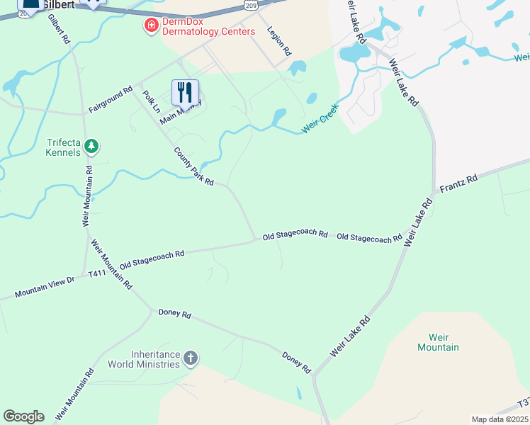 map of restaurants, bars, coffee shops, grocery stores, and more near 231 Old Stagecoach Road in Gilbert