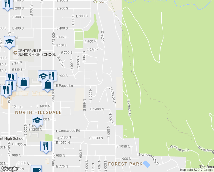 map of restaurants, bars, coffee shops, grocery stores, and more near 942 Ridgeline Circle in Centerville