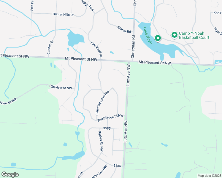 map of restaurants, bars, coffee shops, grocery stores, and more near 8845 Morning View Avenue Northwest in Clinton