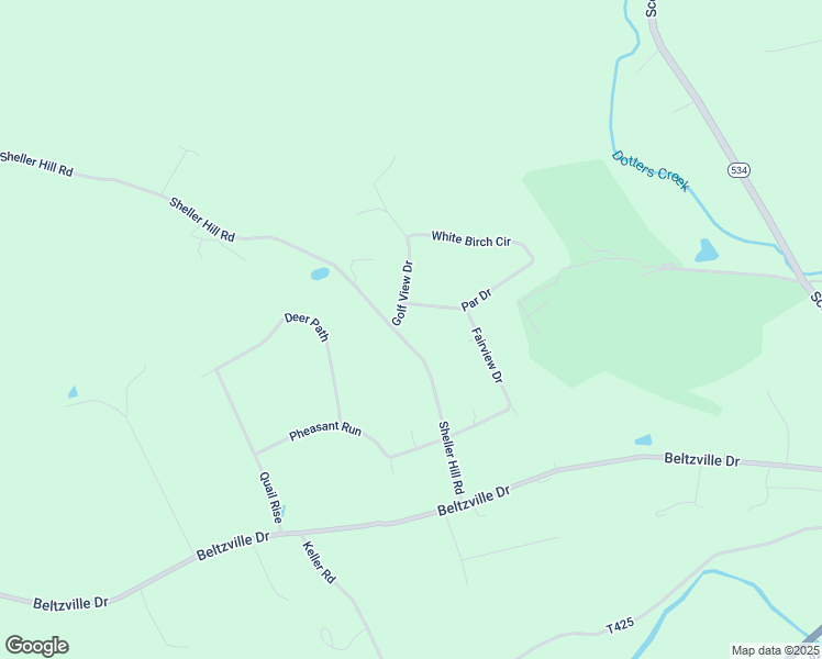 map of restaurants, bars, coffee shops, grocery stores, and more near 104 Golf View Drive in Kunkletown
