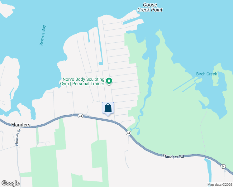 map of restaurants, bars, coffee shops, grocery stores, and more near 14 Fern Avenue in Riverhead