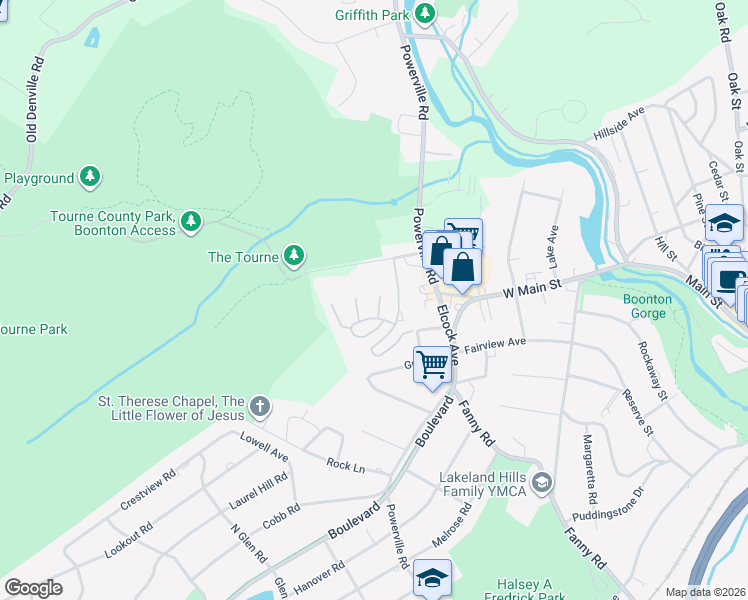 map of restaurants, bars, coffee shops, grocery stores, and more near 11 Magnolia Lane in Boonton