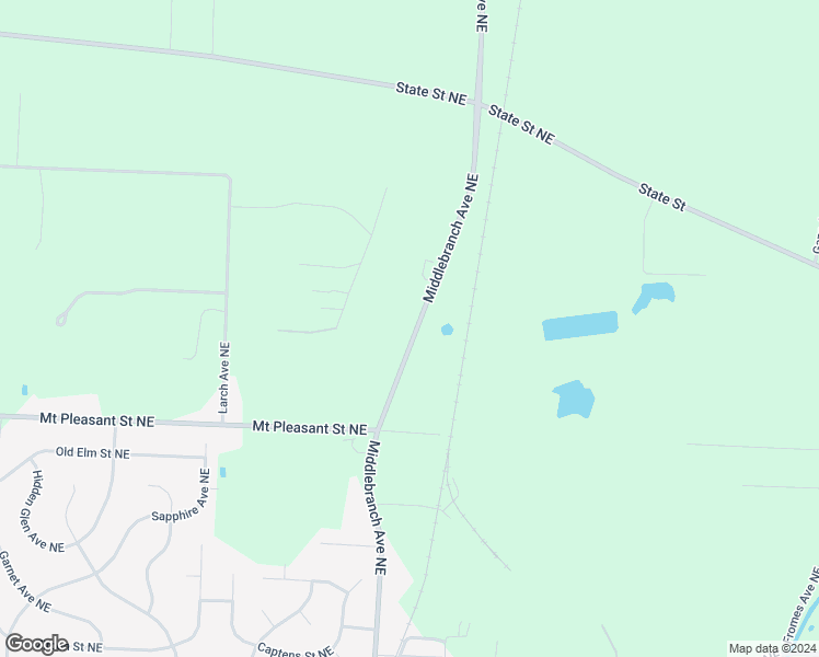 map of restaurants, bars, coffee shops, grocery stores, and more near 8735 Middlebranch Avenue Northeast in Canton