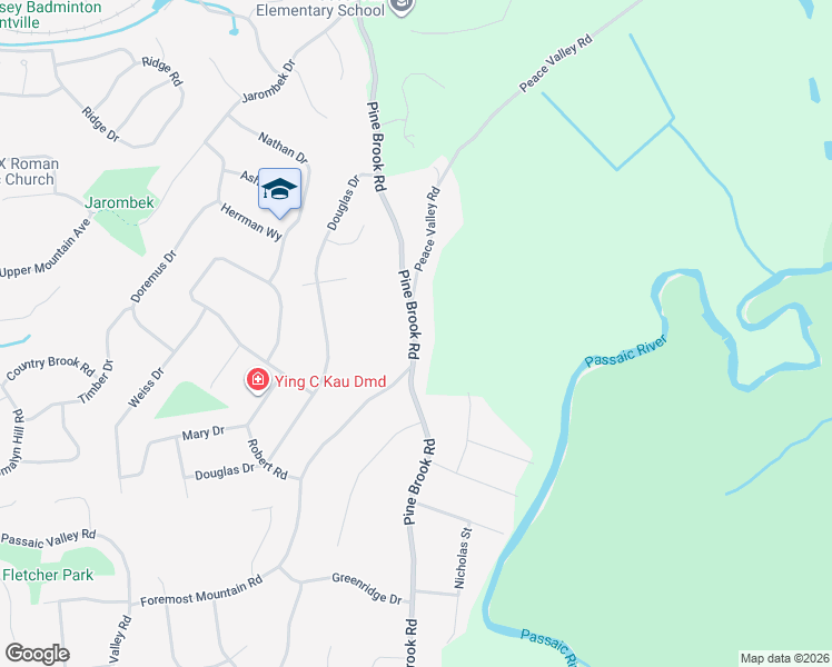 map of restaurants, bars, coffee shops, grocery stores, and more near 84 Pine Brook Road in Montville