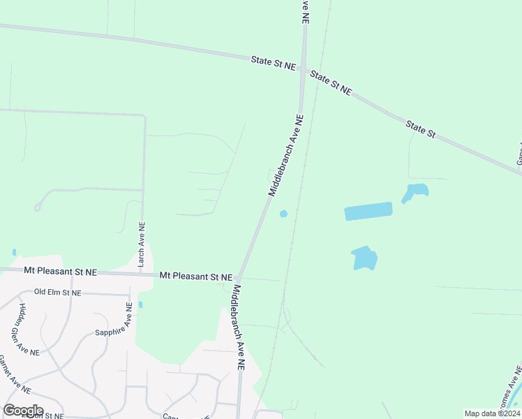 map of restaurants, bars, coffee shops, grocery stores, and more near 8735 Middlebranch Avenue Northeast in Canton