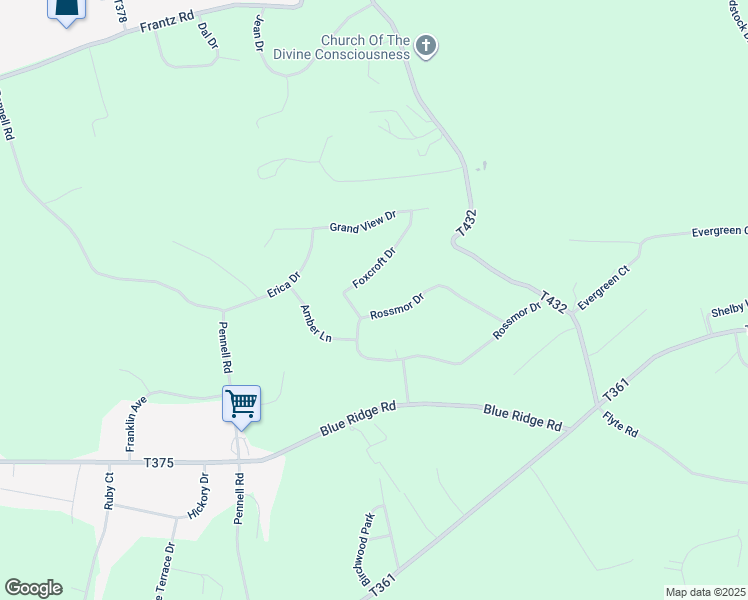 map of restaurants, bars, coffee shops, grocery stores, and more near 319 Rossmor Dr in Saylorsburg