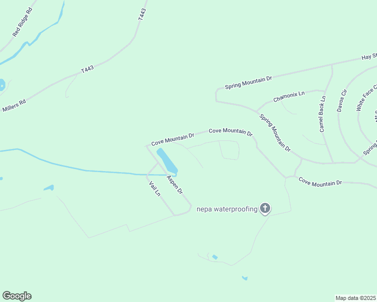 map of restaurants, bars, coffee shops, grocery stores, and more near Cove Lane in Schuylkill County