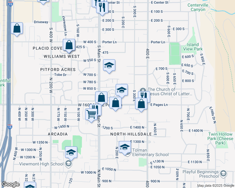 map of restaurants, bars, coffee shops, grocery stores, and more near 901 Courtyard Lane East in Centerville