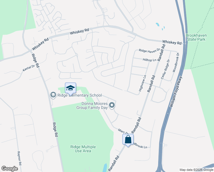 map of restaurants, bars, coffee shops, grocery stores, and more near 219 Belfast Lane in Ridge