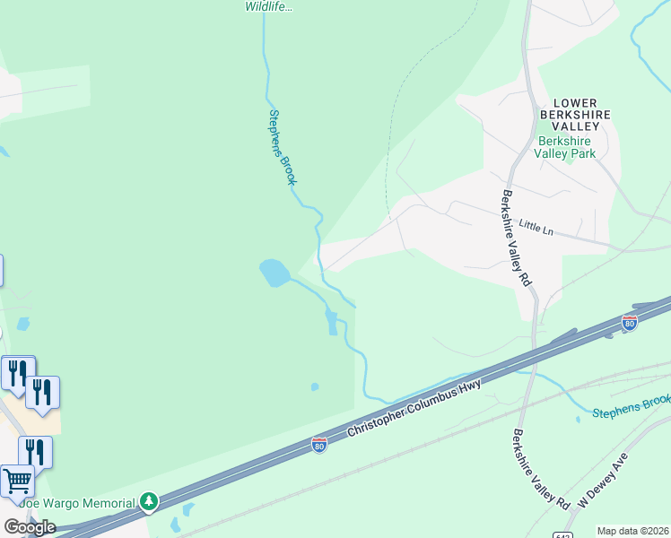 map of restaurants, bars, coffee shops, grocery stores, and more near 53 Gordon Road in Wharton