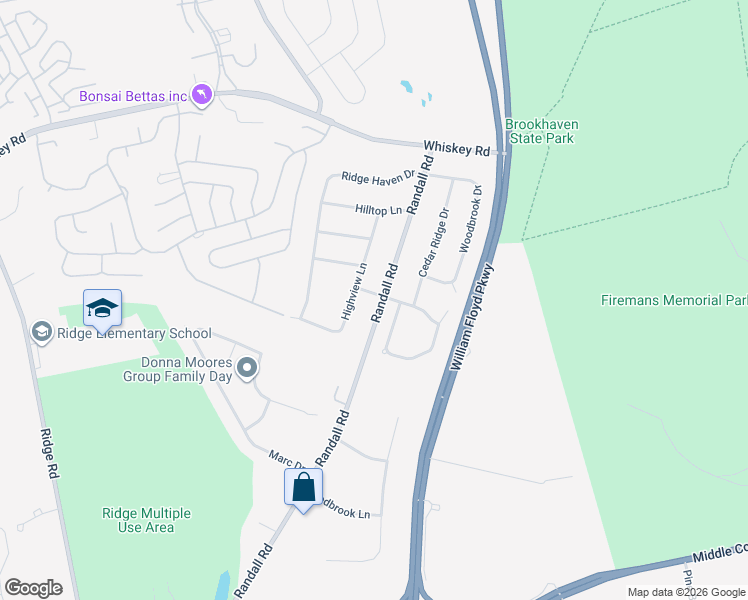 map of restaurants, bars, coffee shops, grocery stores, and more near 2 Rustic Gate in Ridge