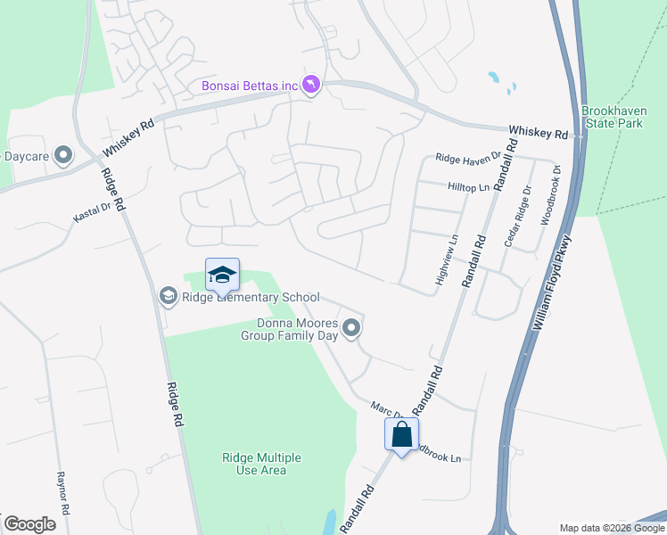 map of restaurants, bars, coffee shops, grocery stores, and more near 219 Belfast Lane in Ridge