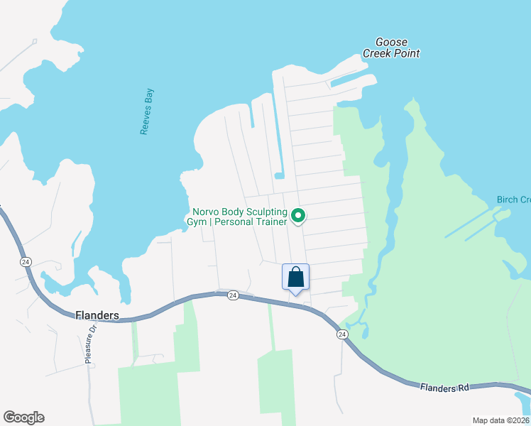 map of restaurants, bars, coffee shops, grocery stores, and more near 67 Sylvan Avenue in Flanders