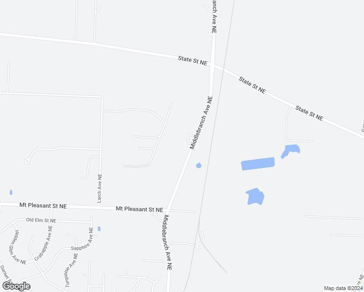 map of restaurants, bars, coffee shops, grocery stores, and more near 8821 Middlebranch Avenue Northeast in Canton