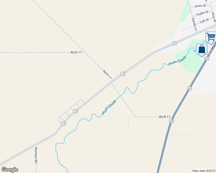 map of restaurants, bars, coffee shops, grocery stores, and more near 11389 Ohio 12 in Columbus Grove