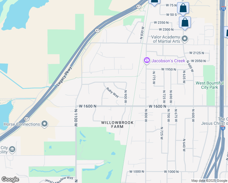 map of restaurants, bars, coffee shops, grocery stores, and more near 954 Ruby Way in West Bountiful
