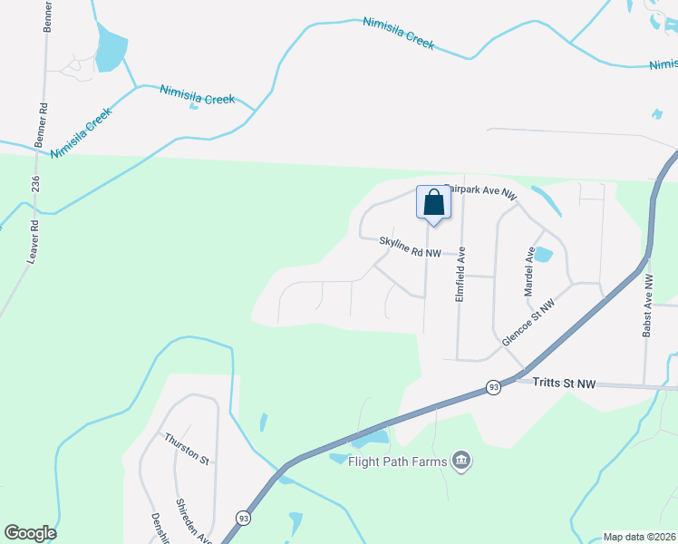 map of restaurants, bars, coffee shops, grocery stores, and more near 12363 Chestnut Street Northwest in Canal Fulton