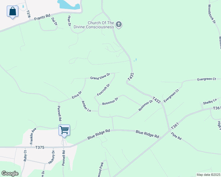 map of restaurants, bars, coffee shops, grocery stores, and more near 144 Foxcroft Drive in Saylorsburg