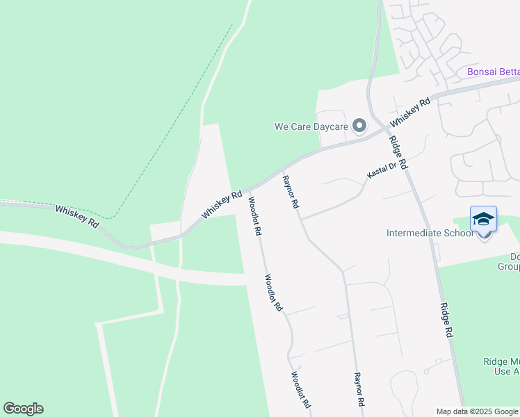map of restaurants, bars, coffee shops, grocery stores, and more near 155 Woodlot Road in Ridge
