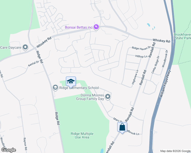 map of restaurants, bars, coffee shops, grocery stores, and more near 212 Belfast Lane in Ridge