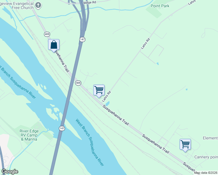 map of restaurants, bars, coffee shops, grocery stores, and more near 242 Lahrs Road in Northumberland