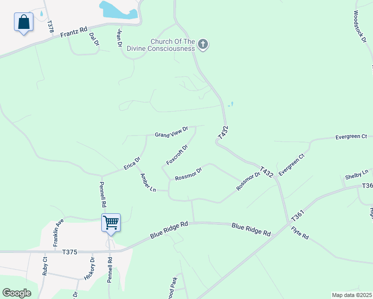 map of restaurants, bars, coffee shops, grocery stores, and more near 144 Foxcroft Drive in Saylorsburg