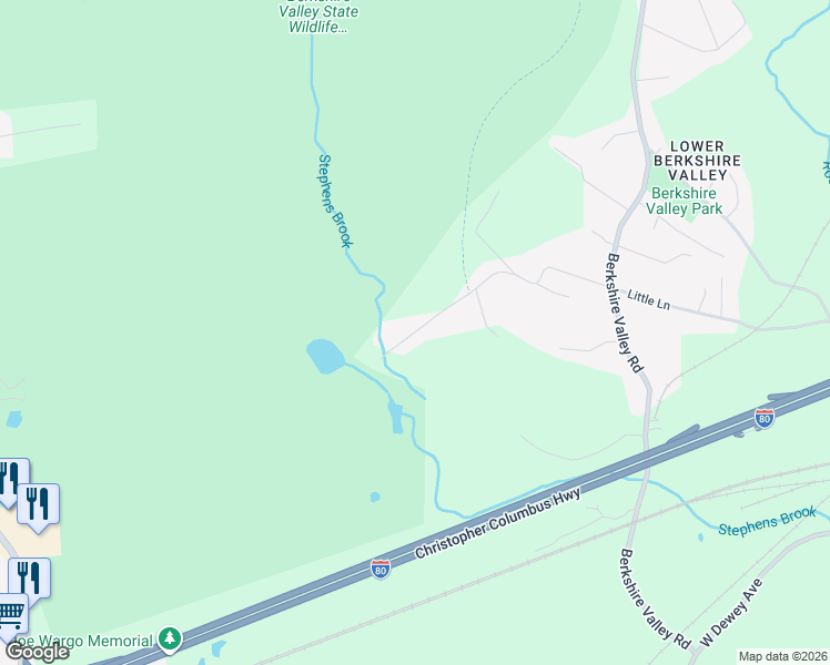 map of restaurants, bars, coffee shops, grocery stores, and more near 53 Gordon Road in Wharton