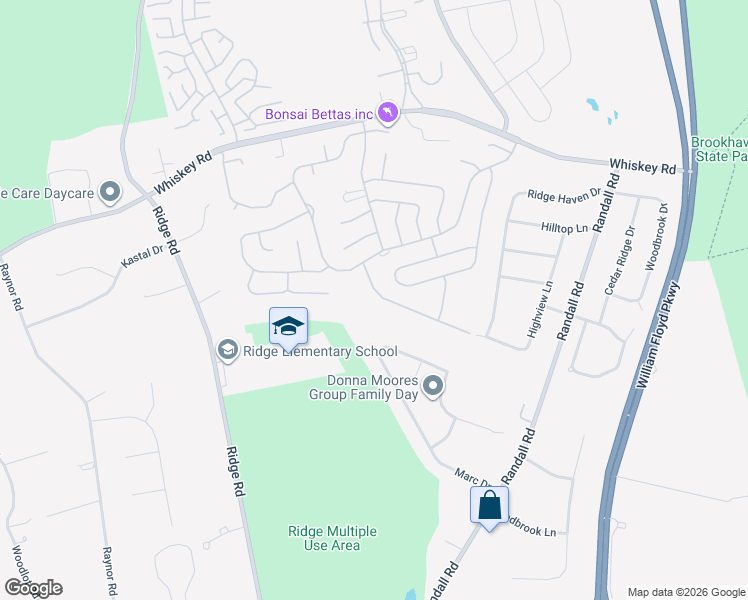 map of restaurants, bars, coffee shops, grocery stores, and more near 212 Belfast Lane in Ridge