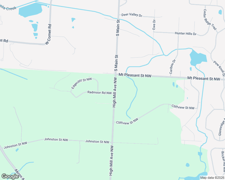 map of restaurants, bars, coffee shops, grocery stores, and more near 10112 Radmoor Street Northwest in Canal Fulton