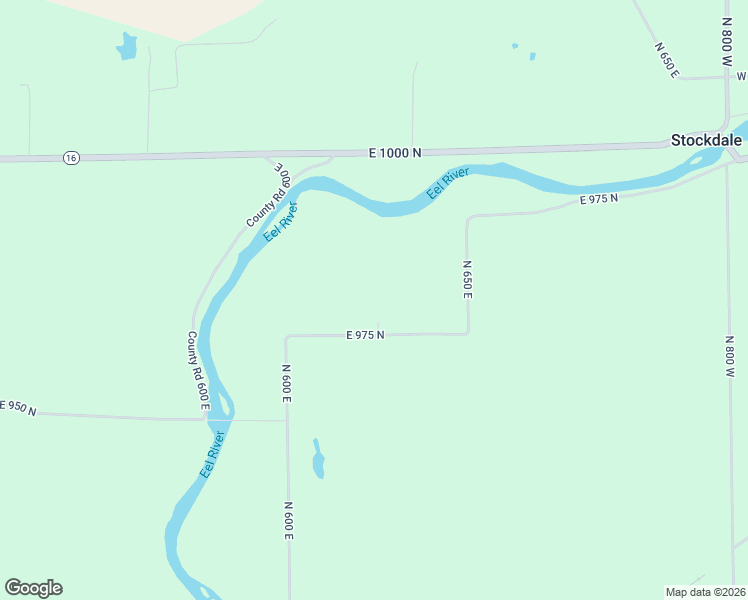 map of restaurants, bars, coffee shops, grocery stores, and more near 6242 East 975 North in Roann