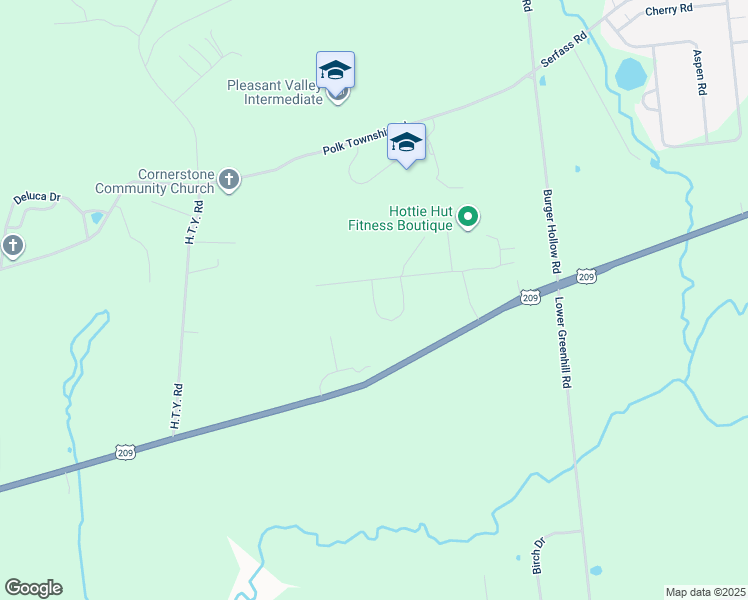 map of restaurants, bars, coffee shops, grocery stores, and more near 22 Fawn Circle in Kunkletown
