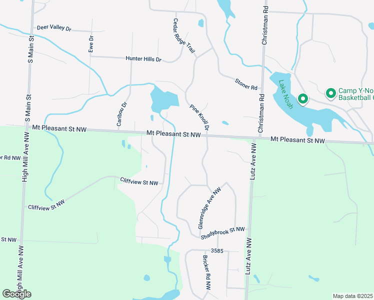 map of restaurants, bars, coffee shops, grocery stores, and more near 8845 Morning View Avenue Northwest in Clinton