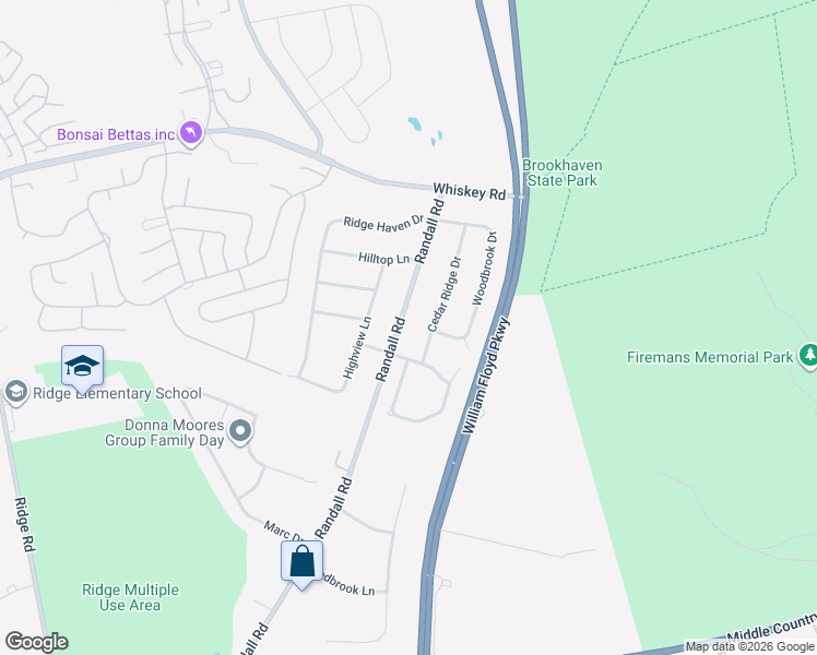 map of restaurants, bars, coffee shops, grocery stores, and more near 353 Randall Road in Ridge