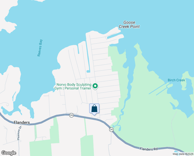map of restaurants, bars, coffee shops, grocery stores, and more near 156 Longneck Boulevard in Riverhead